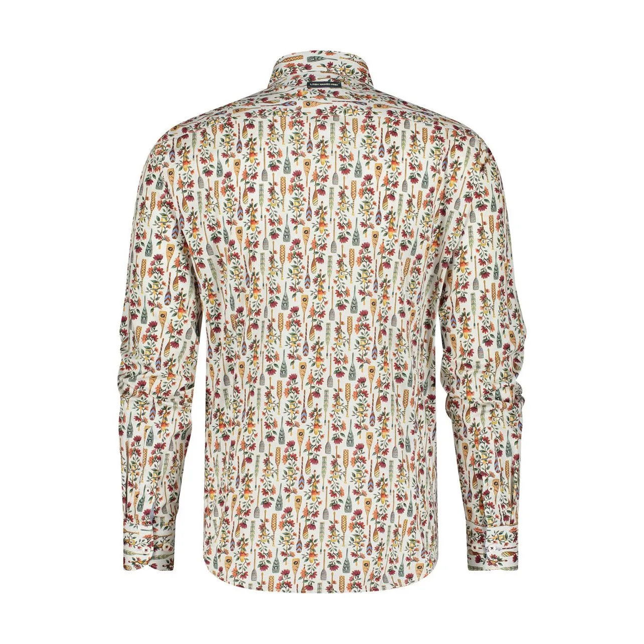 A Fish Named Fred - Men's Colourful Paddles White Long Sleeve - Shirt