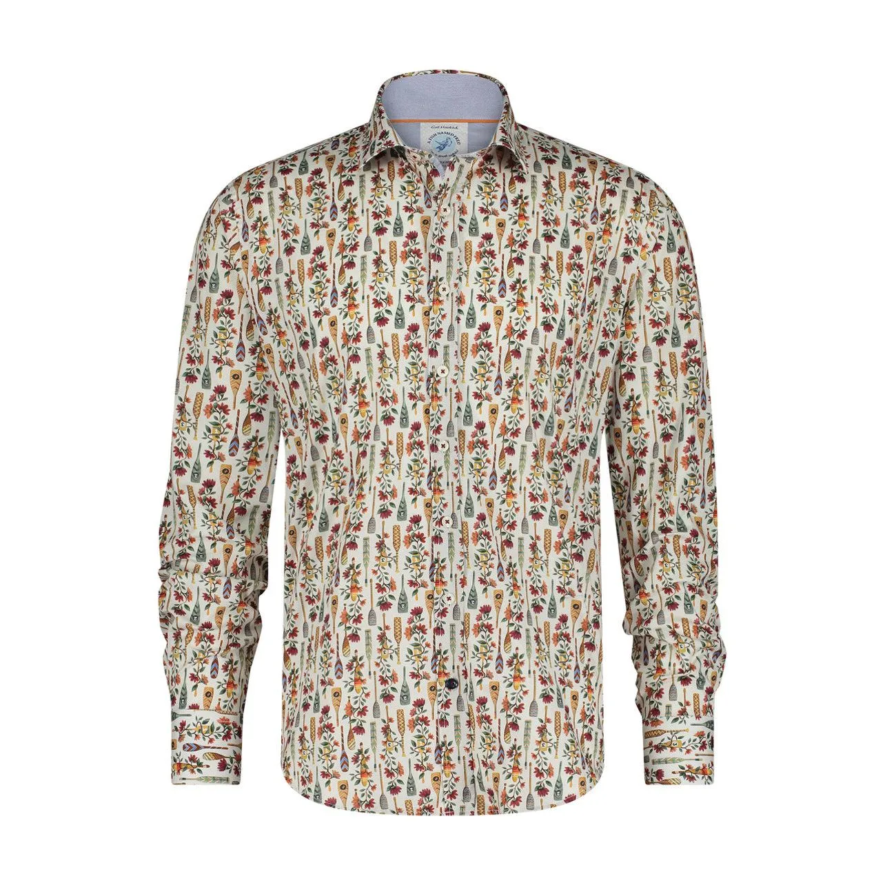 A Fish Named Fred - Men's Colourful Paddles White Long Sleeve - Shirt