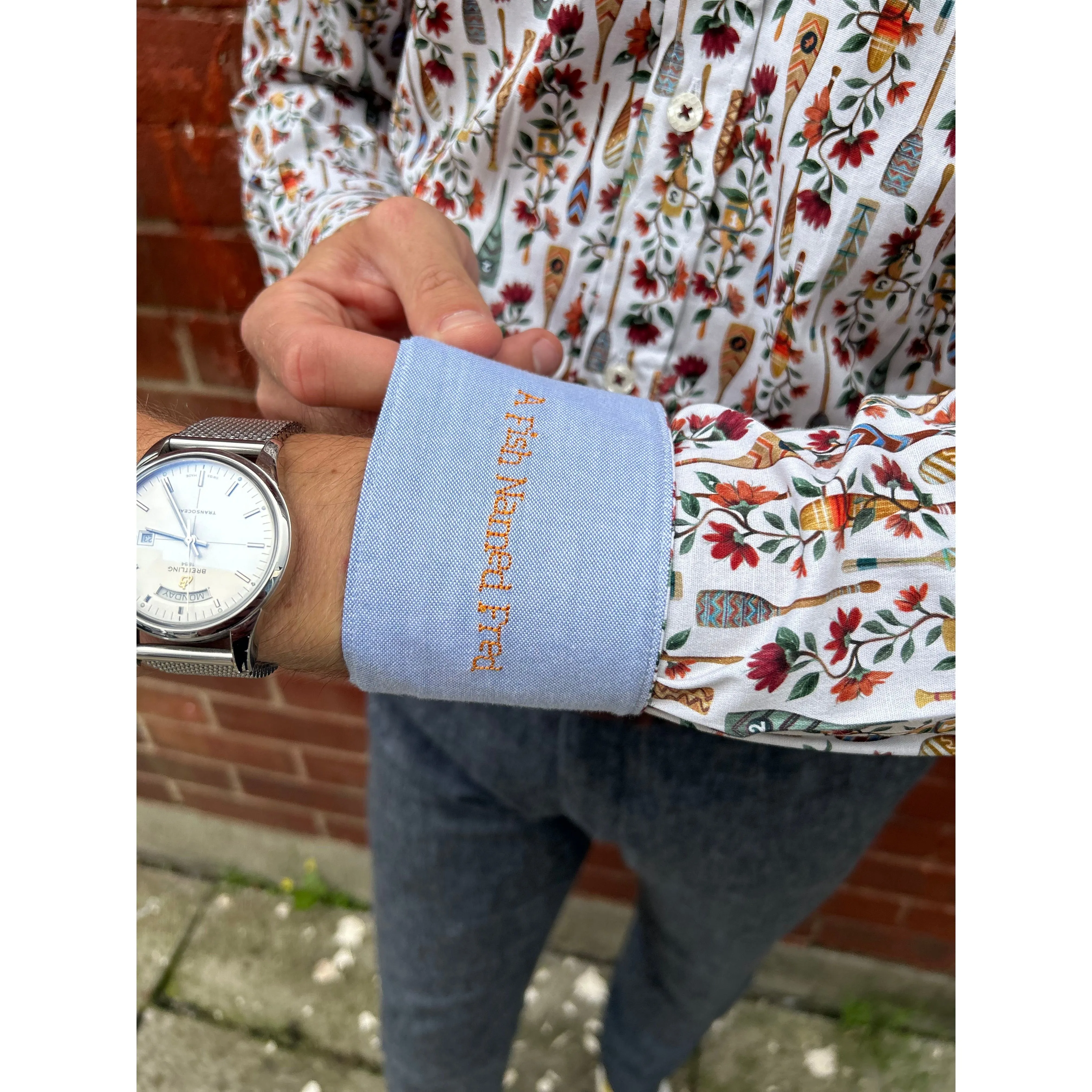 A Fish Named Fred - Men's Colourful Paddles White Long Sleeve - Shirt
