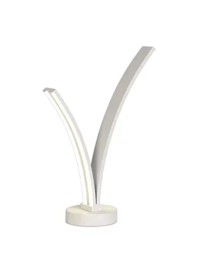 Aesthet 2 Light Table Lamp Switched, 5W/7W LED, 4000K, 757lm, White, 3yrs Warranty