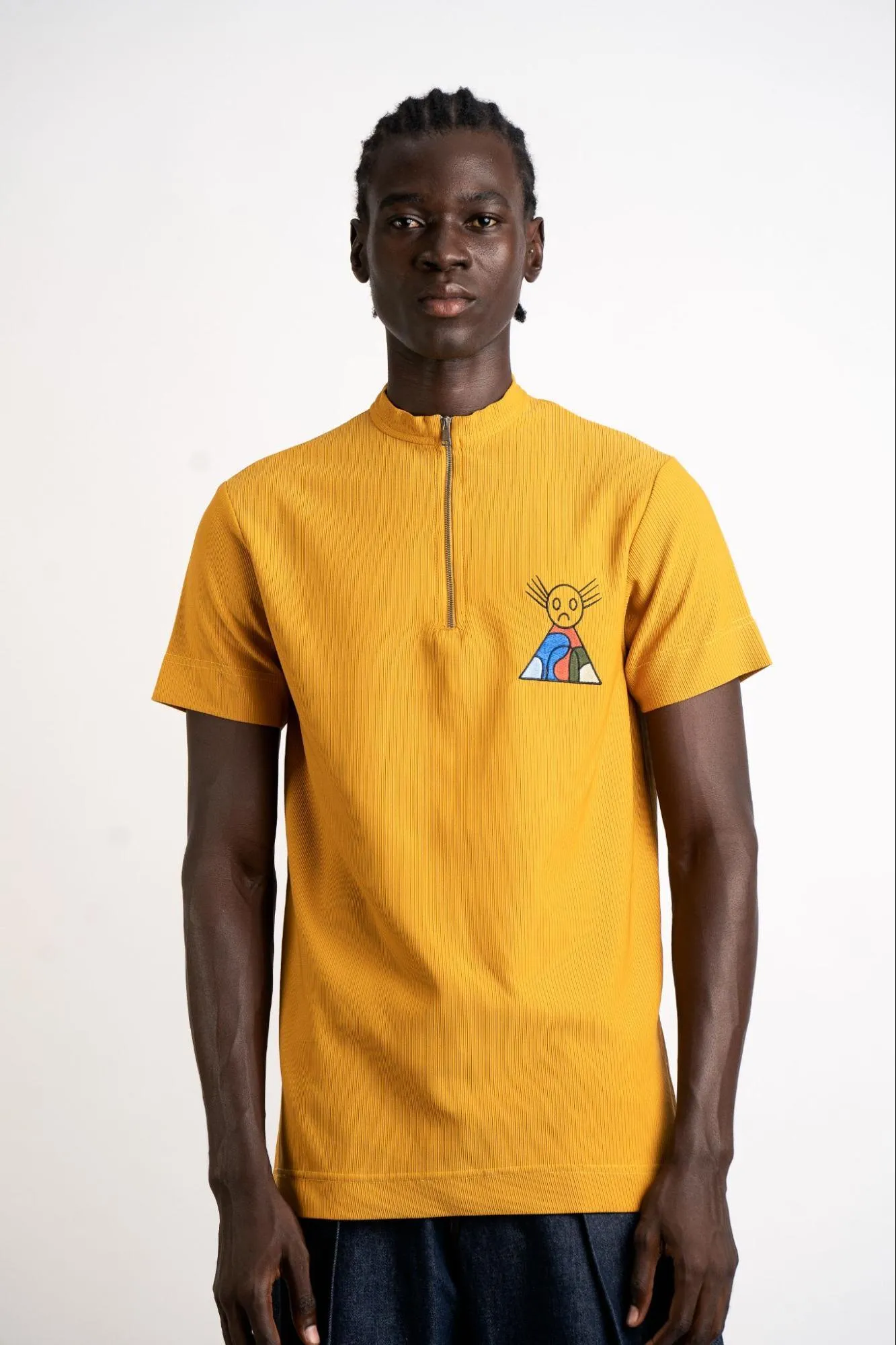 ATTO TETTEH Yellow Short Sleeve Theorem Shirt