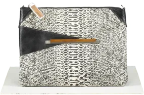 August Beige Crocodile Clutch Bag