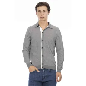 Baldinini Trend Gray Cotton Men Men's Shirt