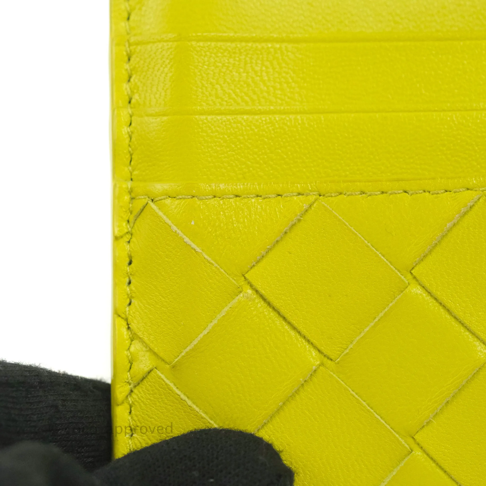 Bottega Veneta Intrecciato Card Holder Kiwi