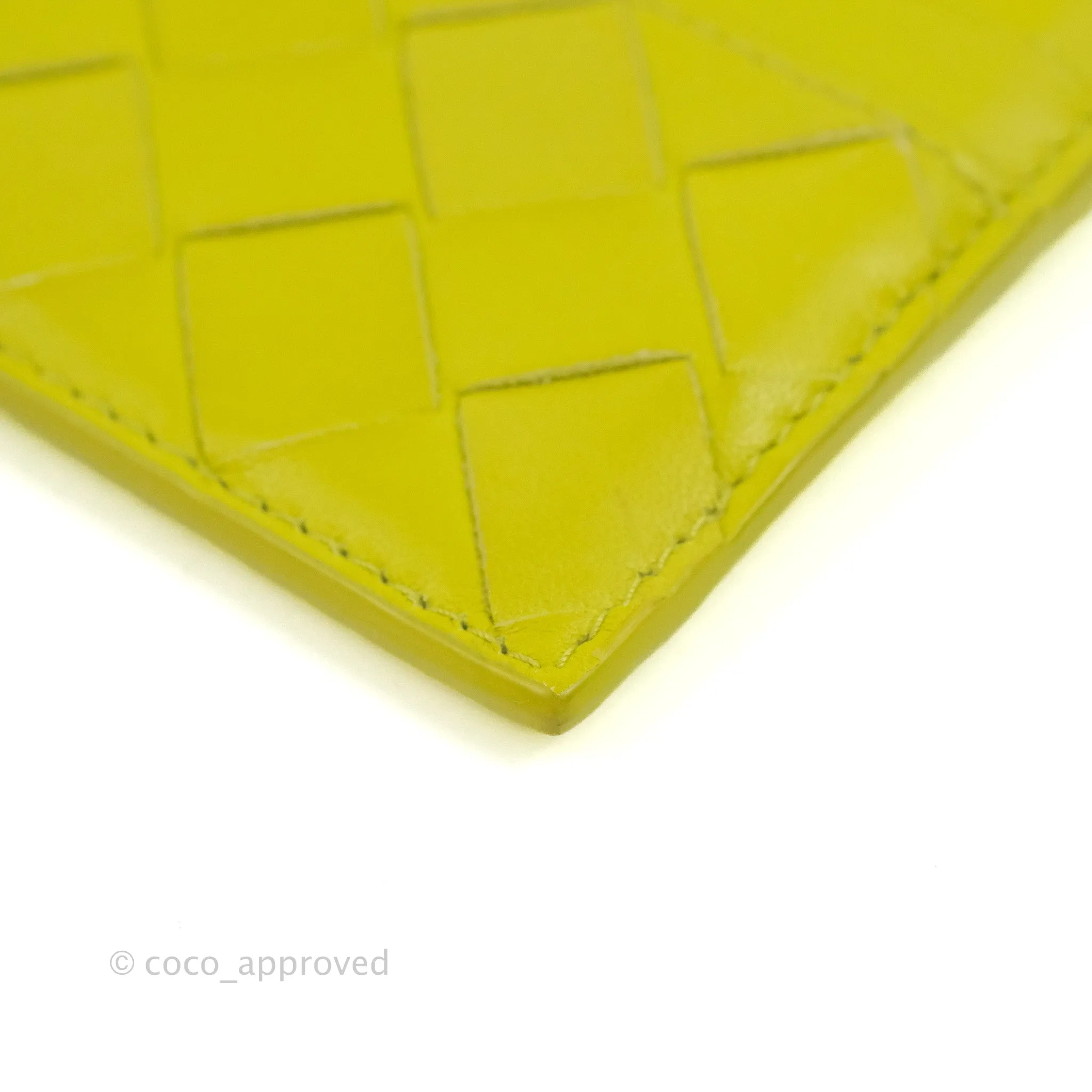 Bottega Veneta Intrecciato Card Holder Kiwi
