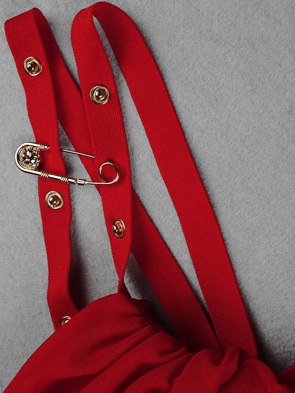 BRIGHTON Slit Dress in Red