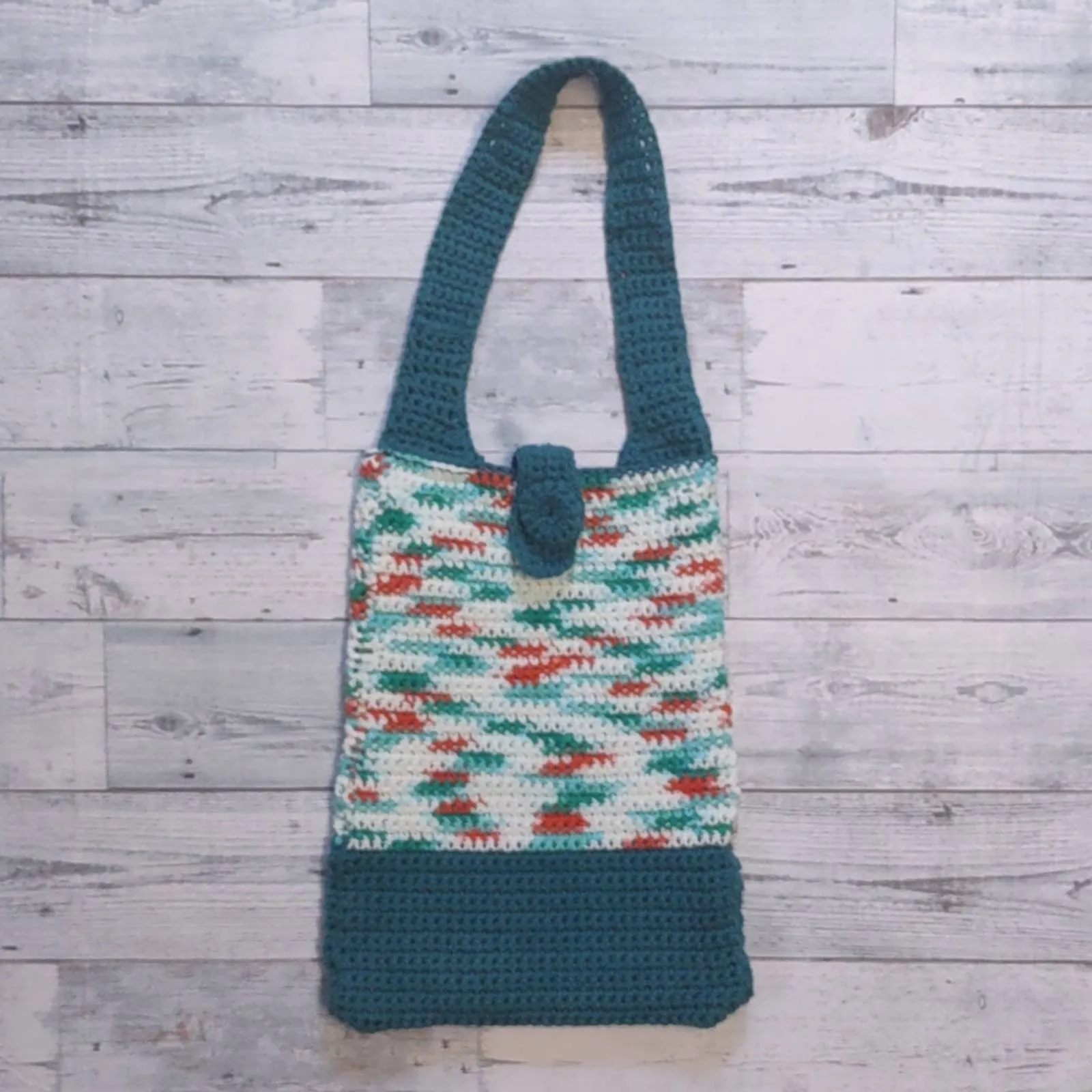 Crochet Knit Handmade Festival Tote Bag