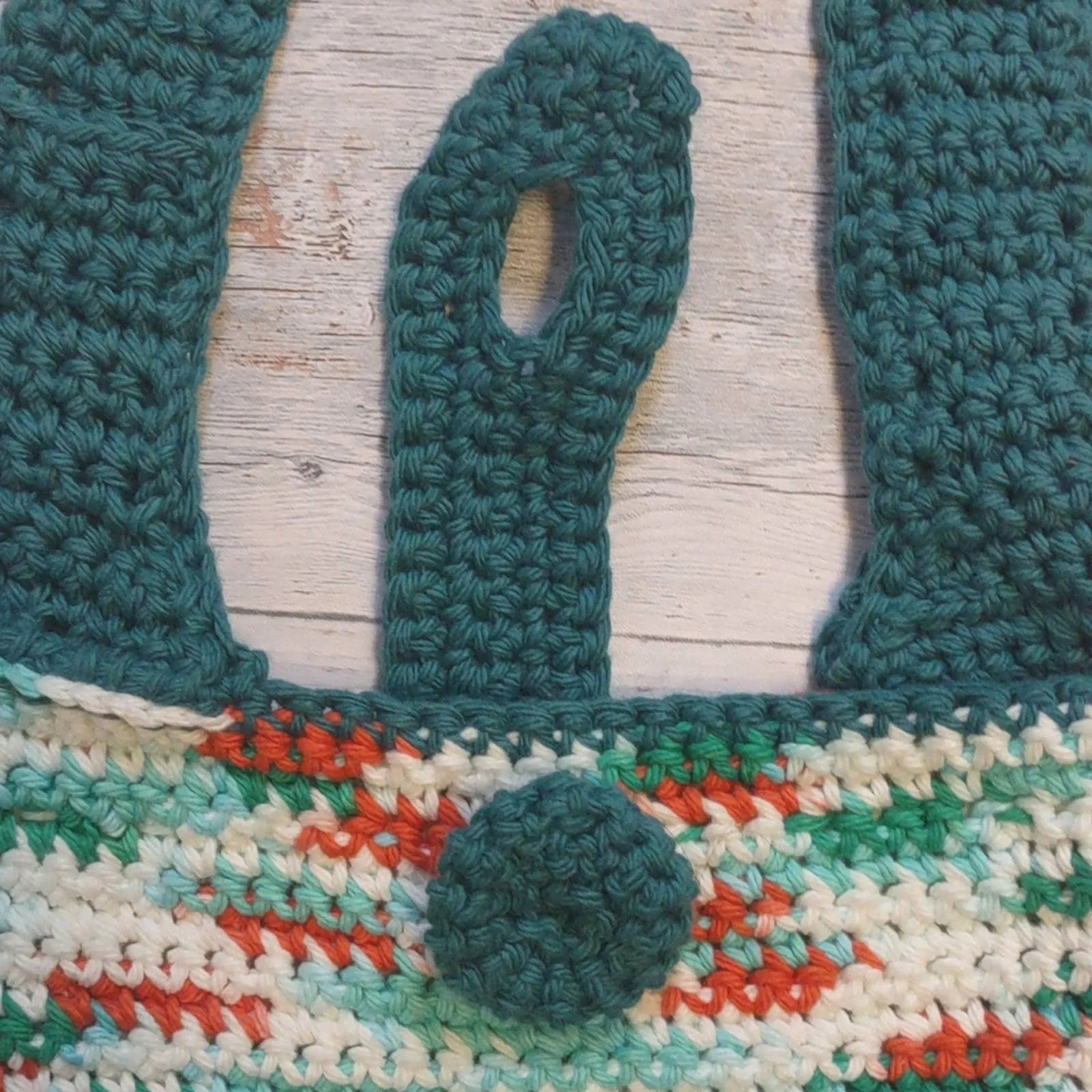 Crochet Knit Handmade Festival Tote Bag