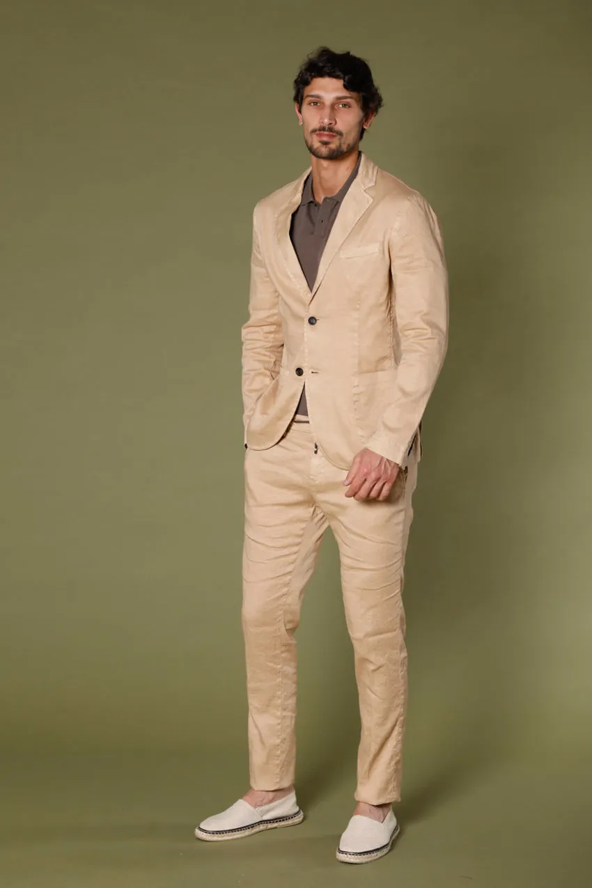 Da Vinci Summer men's  blazer in cotton and linen regular