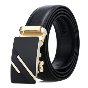 Dandali Men's Elegant Automatic Buckle Leather Belt - Series 5 Casual Business Style