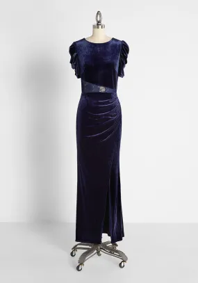 Dauntless and Daring Velvet Maxi Dress