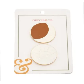 Enamel Pins set of 2 - Moon Sun