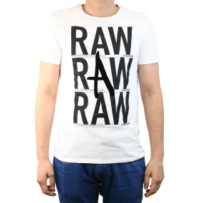 G-Star Oxlex Long Short Sleeve T-Shirt Fashion Tee - White - Mens