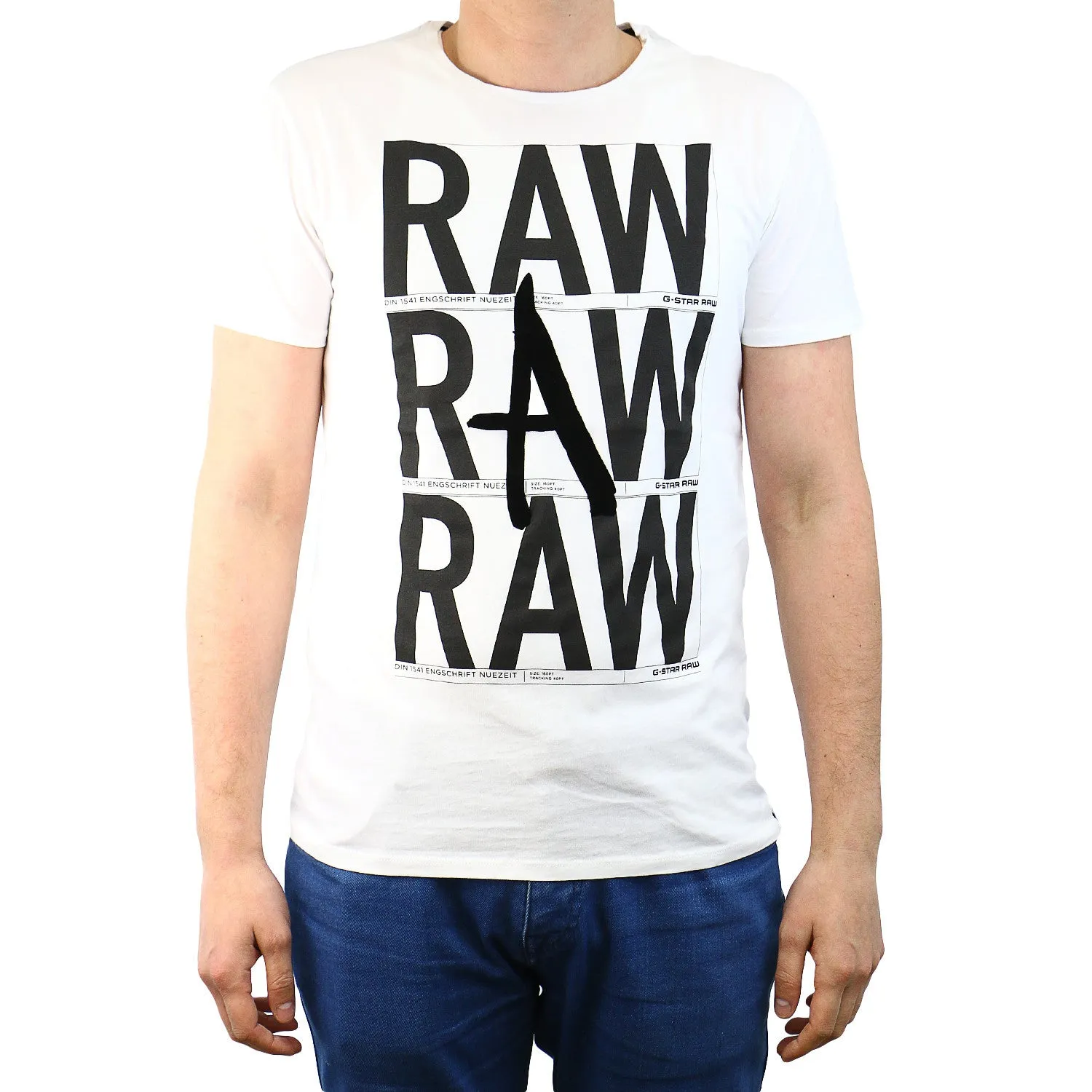 G-Star Oxlex Long Short Sleeve T-Shirt Fashion Tee - White - Mens