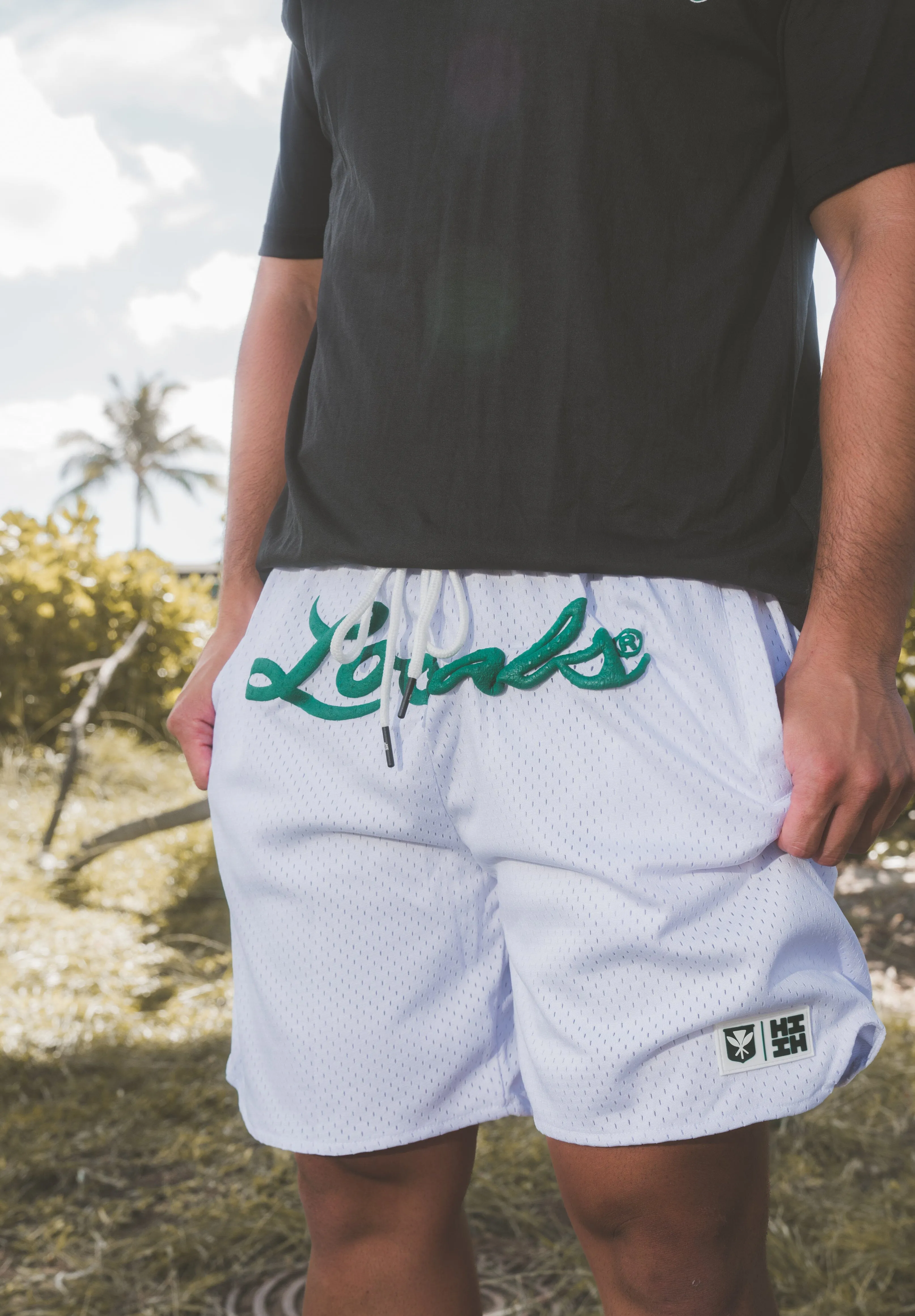 GREEN LOCALS MESH SHORTS COLLAB