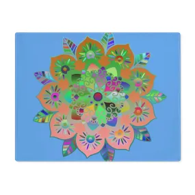 Hand-Drawn Mandala Placemat - Light Blue, 1pc