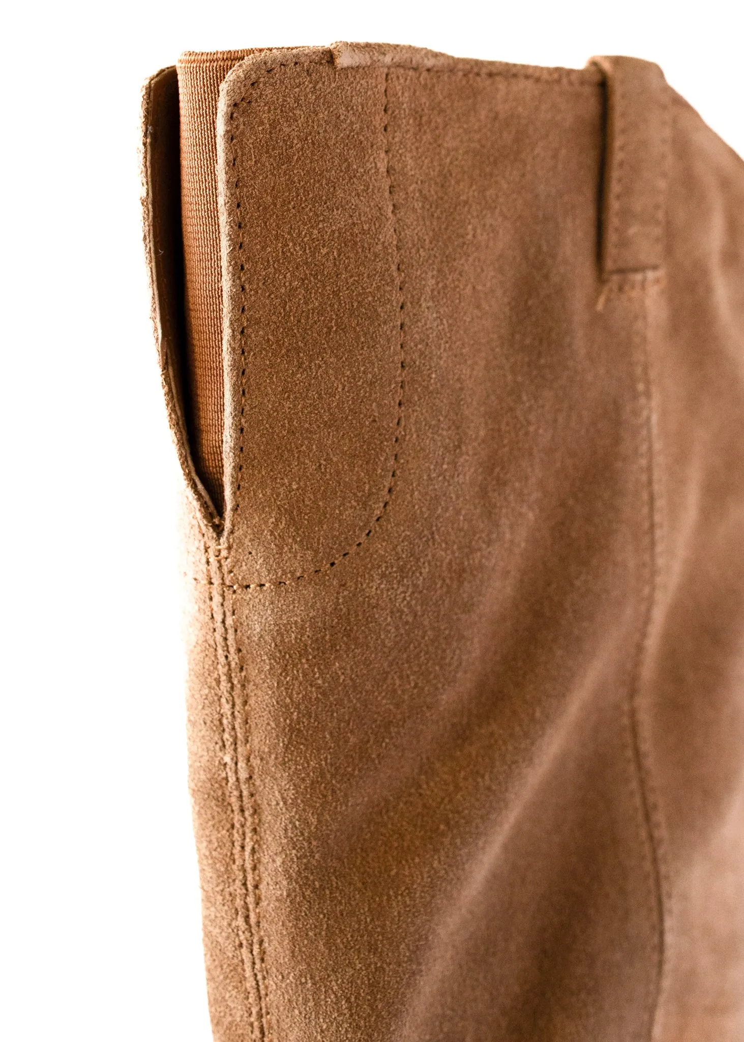 Izzy Suede Tall Boot in Tan