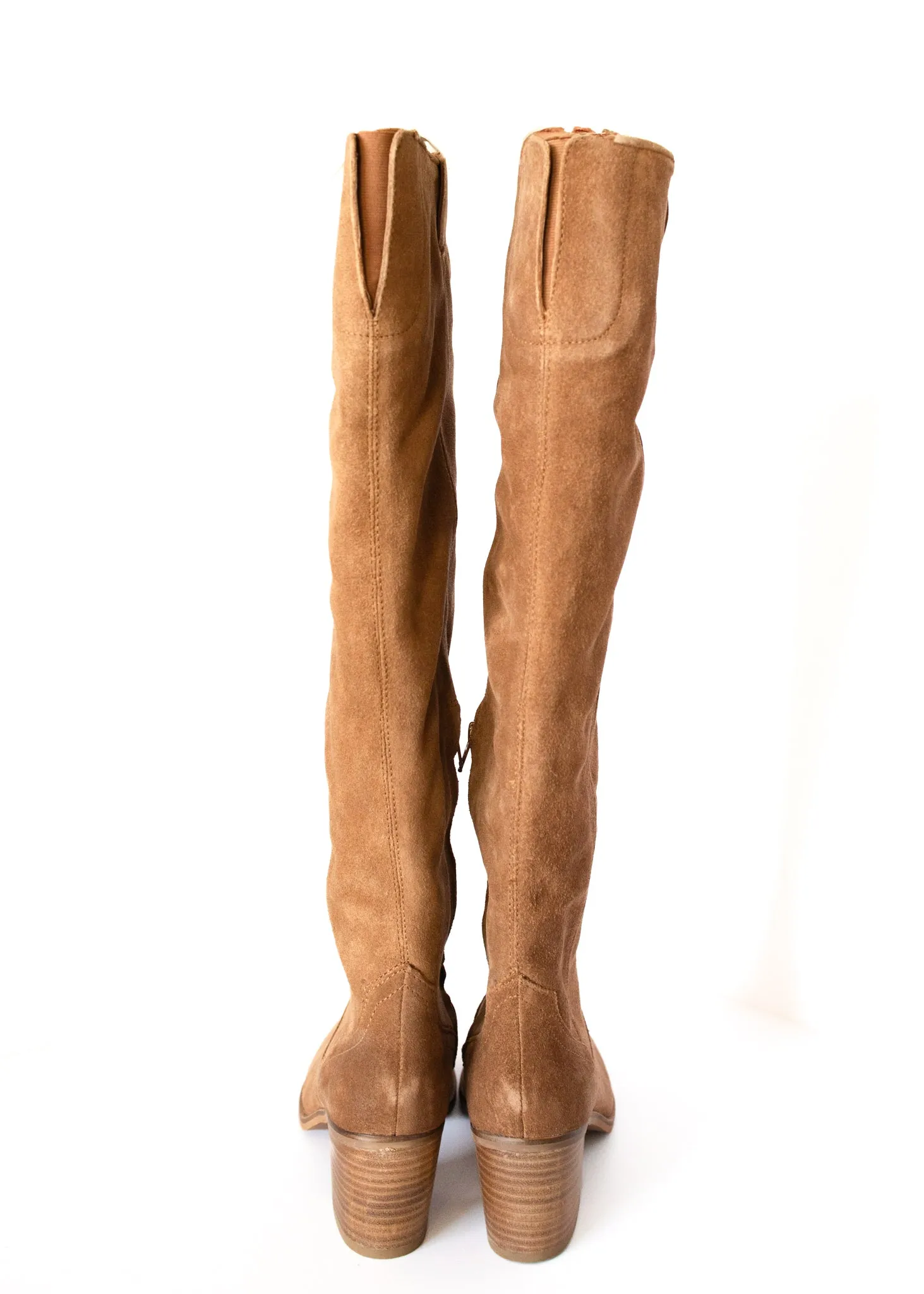 Izzy Suede Tall Boot in Tan