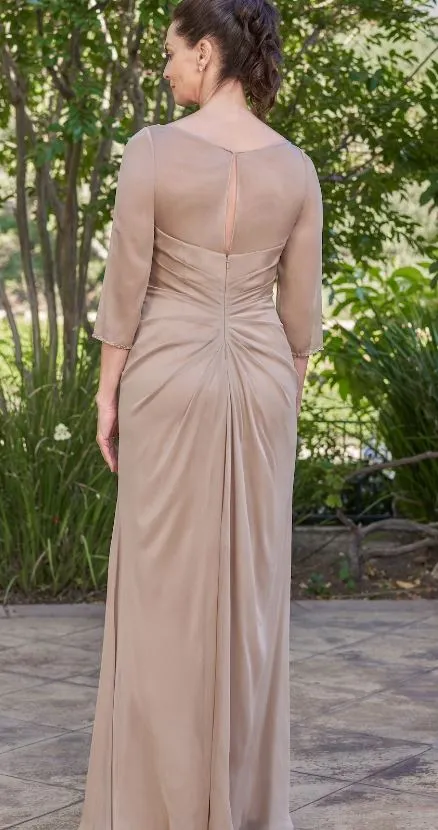 Jasmine 258009 3/4 Sleeve Surplice Chiffon