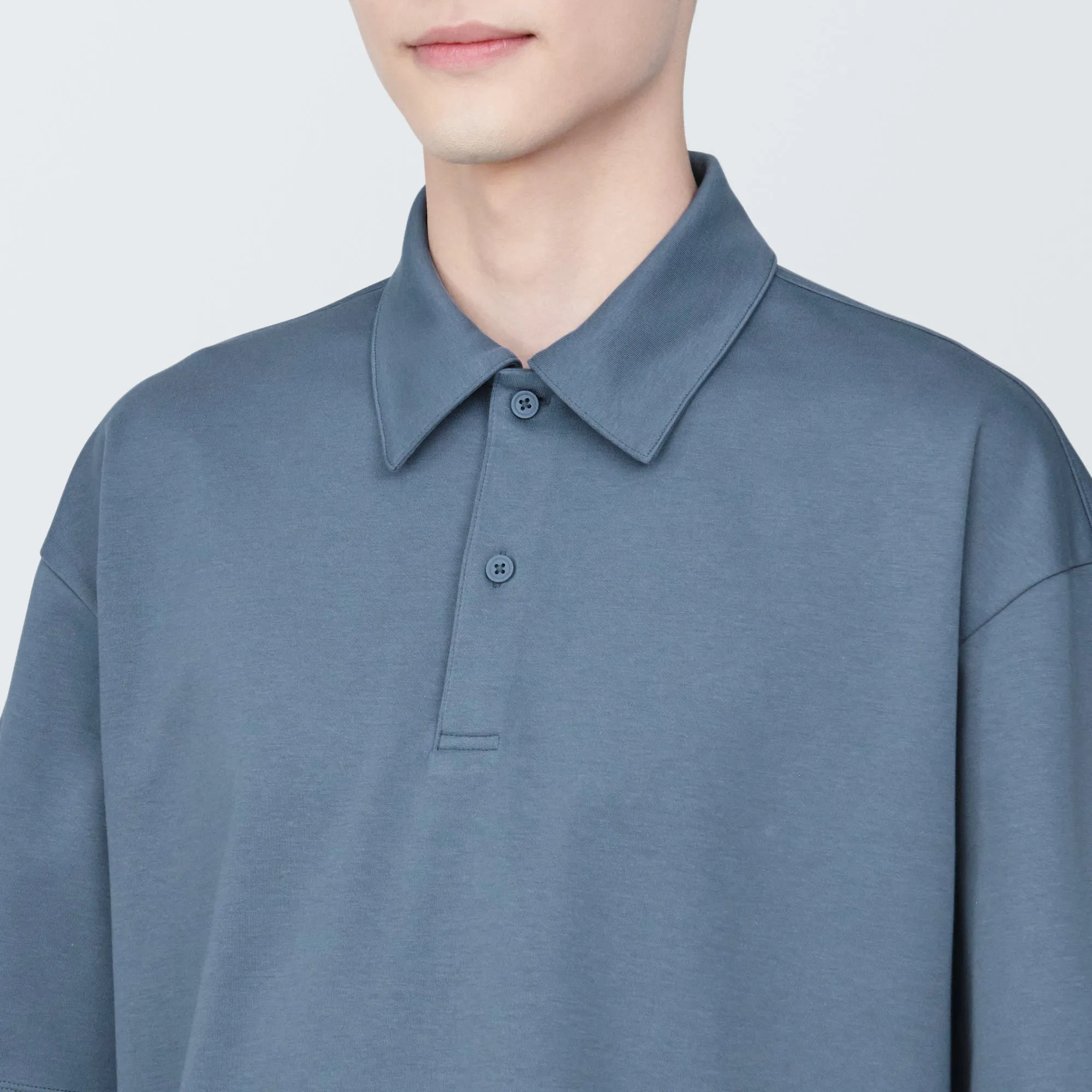 Men's Cool Touch Wide Half-Sleeve Polo Shirt