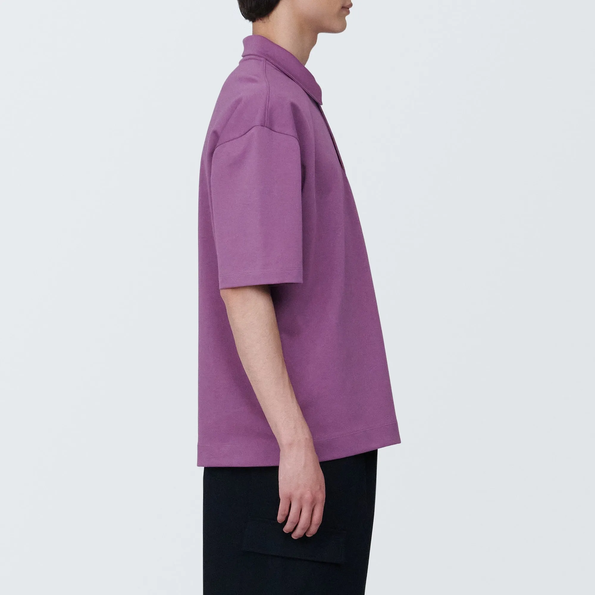 Men's Cool Touch Wide Half-Sleeve Polo Shirt