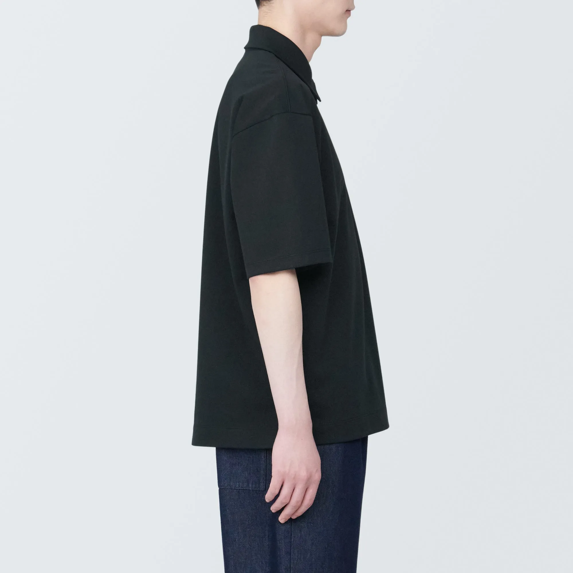 Men's Cool Touch Wide Half-Sleeve Polo Shirt