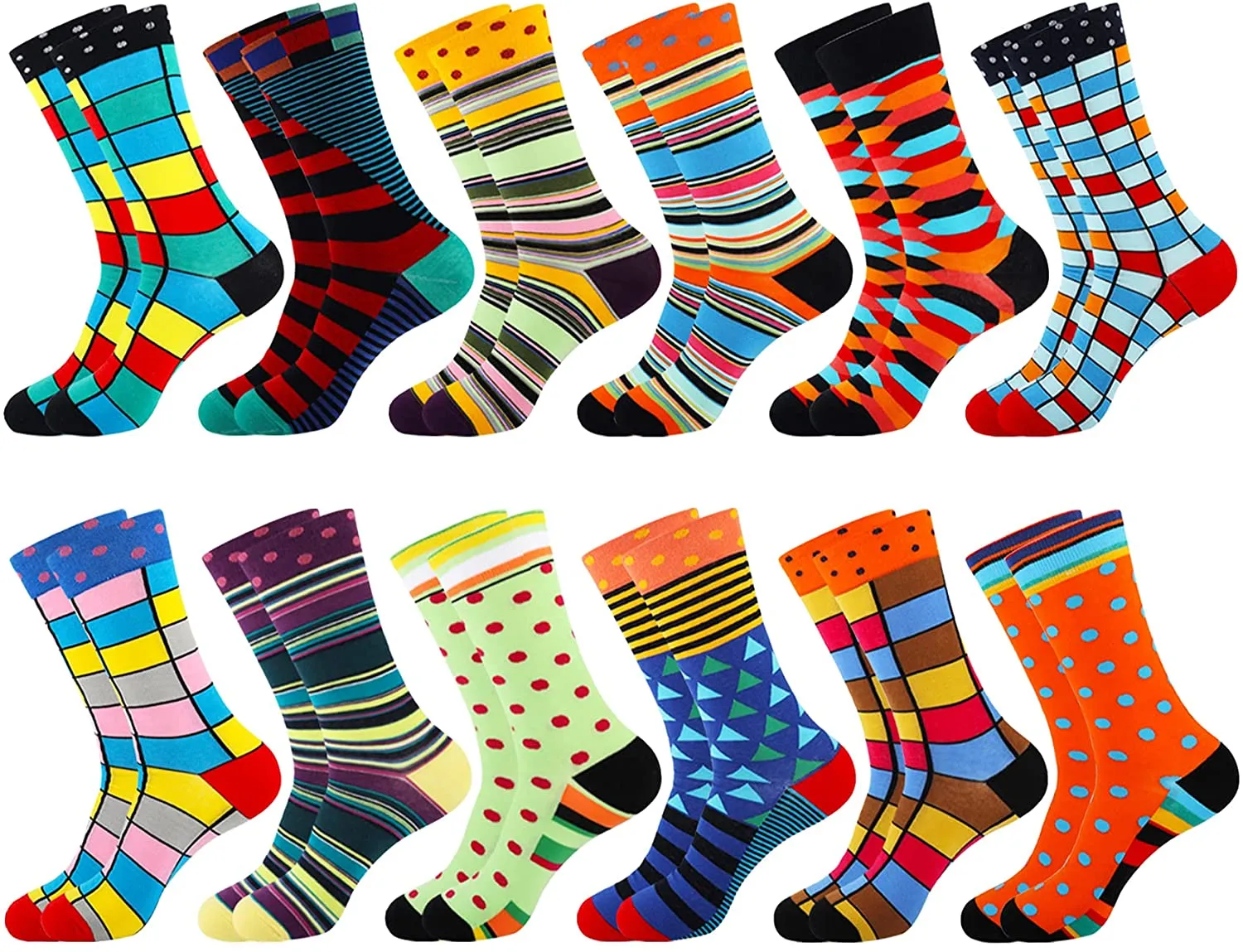 Mens Funny Fun Crazy Dress Crew Socks Pack Funky Novelty Cool Gifts