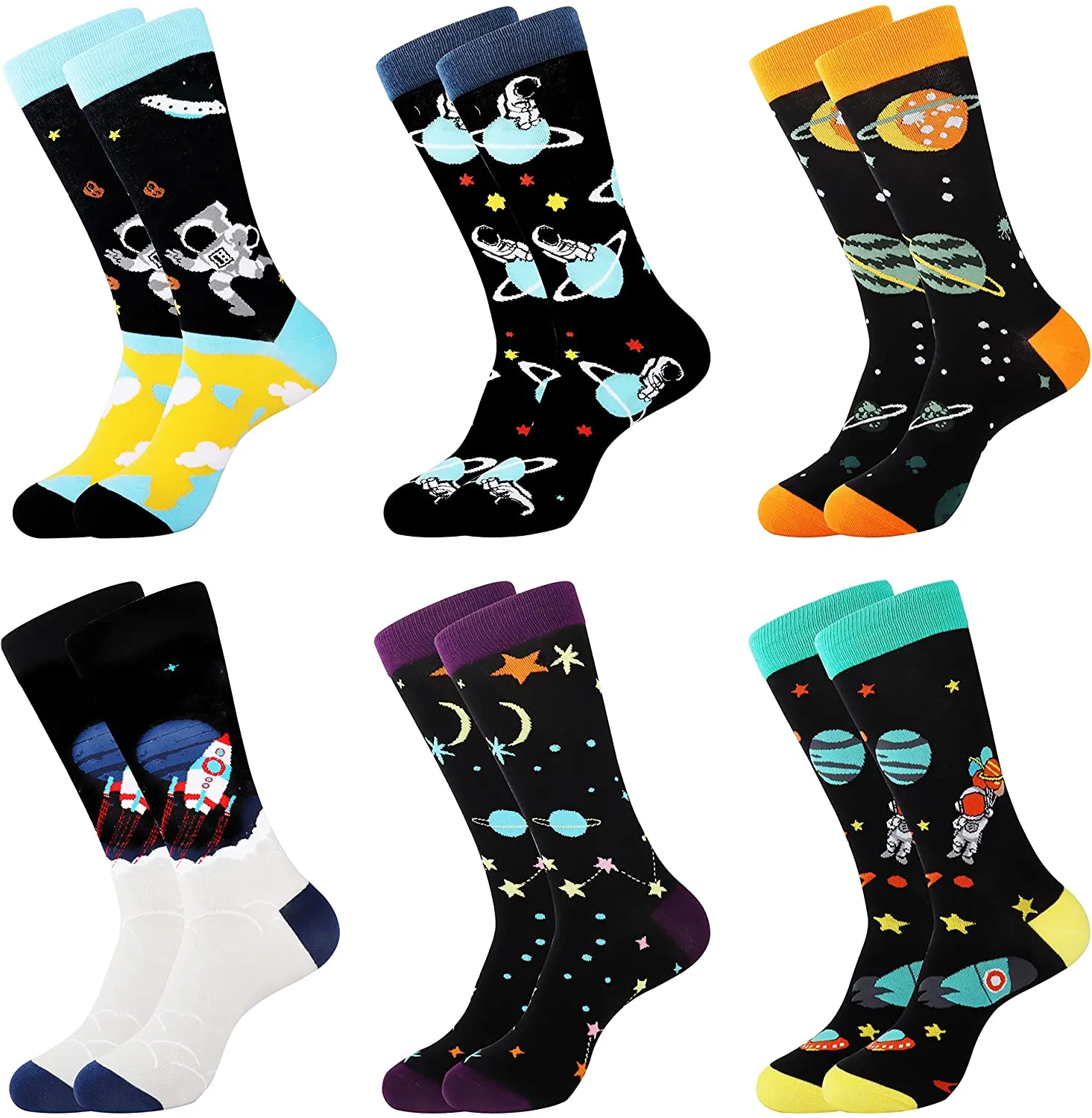 Mens Funny Fun Crazy Dress Crew Socks Pack Funky Novelty Cool Gifts