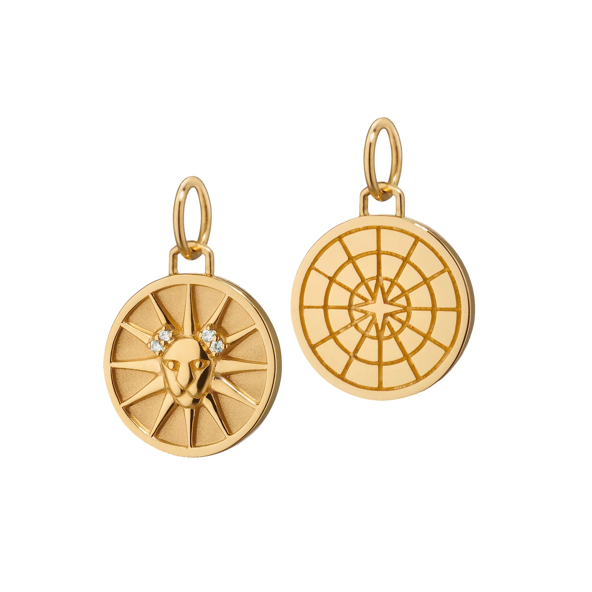 Mini "Leo" 18K Gold Charm with Diamonds