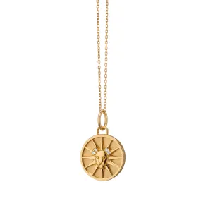 Mini "Leo" 18K Gold Charm with Diamonds
