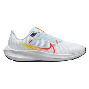Nike Women's Pegasus 40 Shoes - White / Picante Red / Blue Tint / Laser Orange
