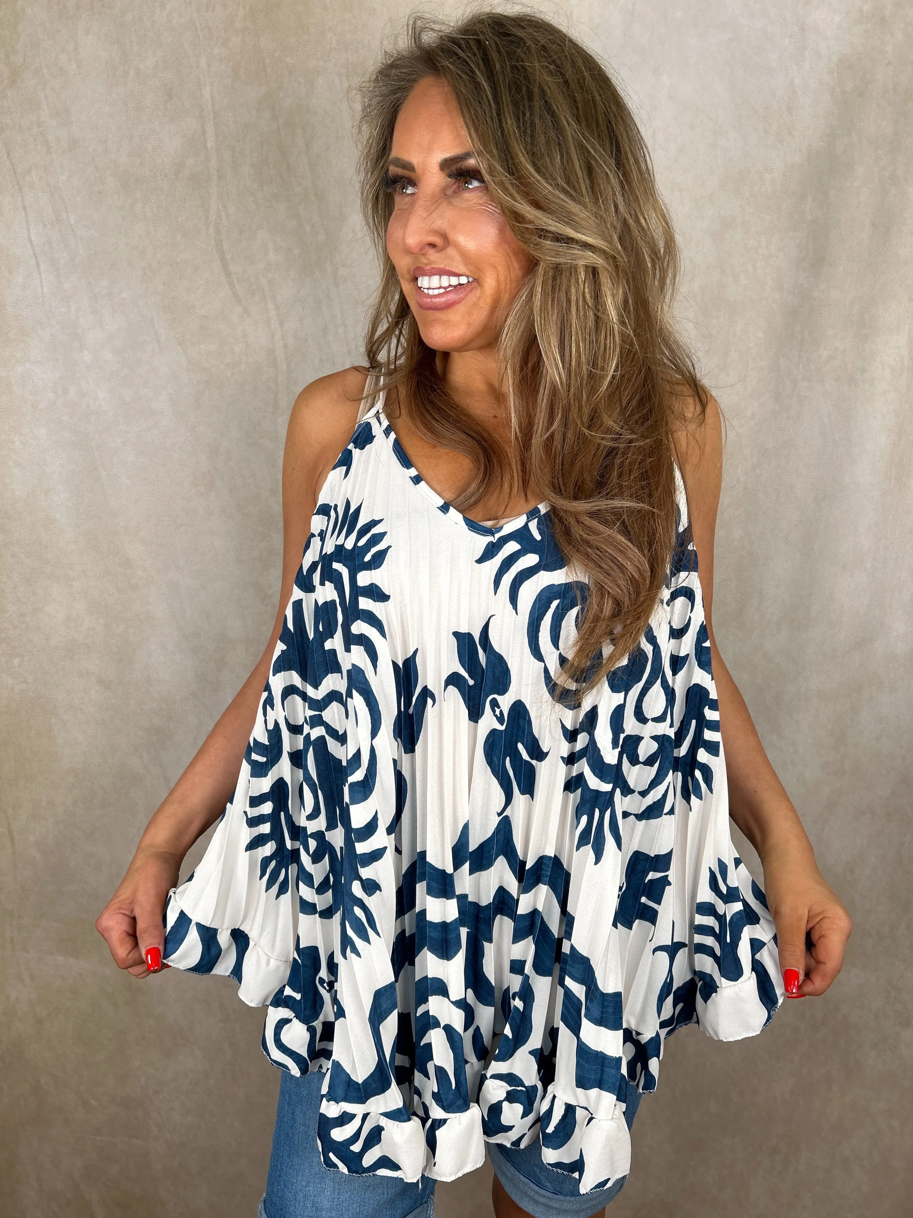 Polly Pleated Vest