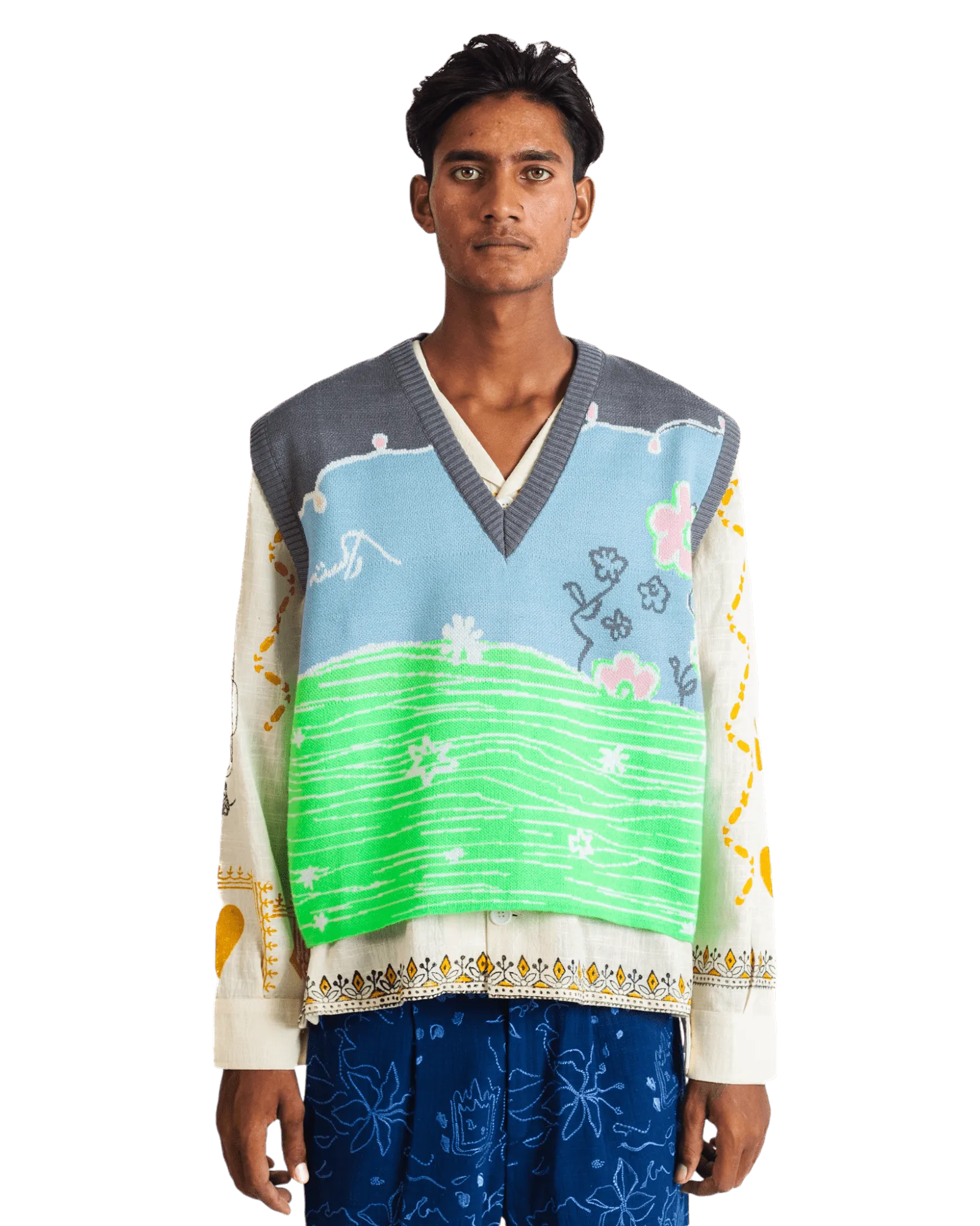 "FAIRY MEADOWS" KNIT VEST