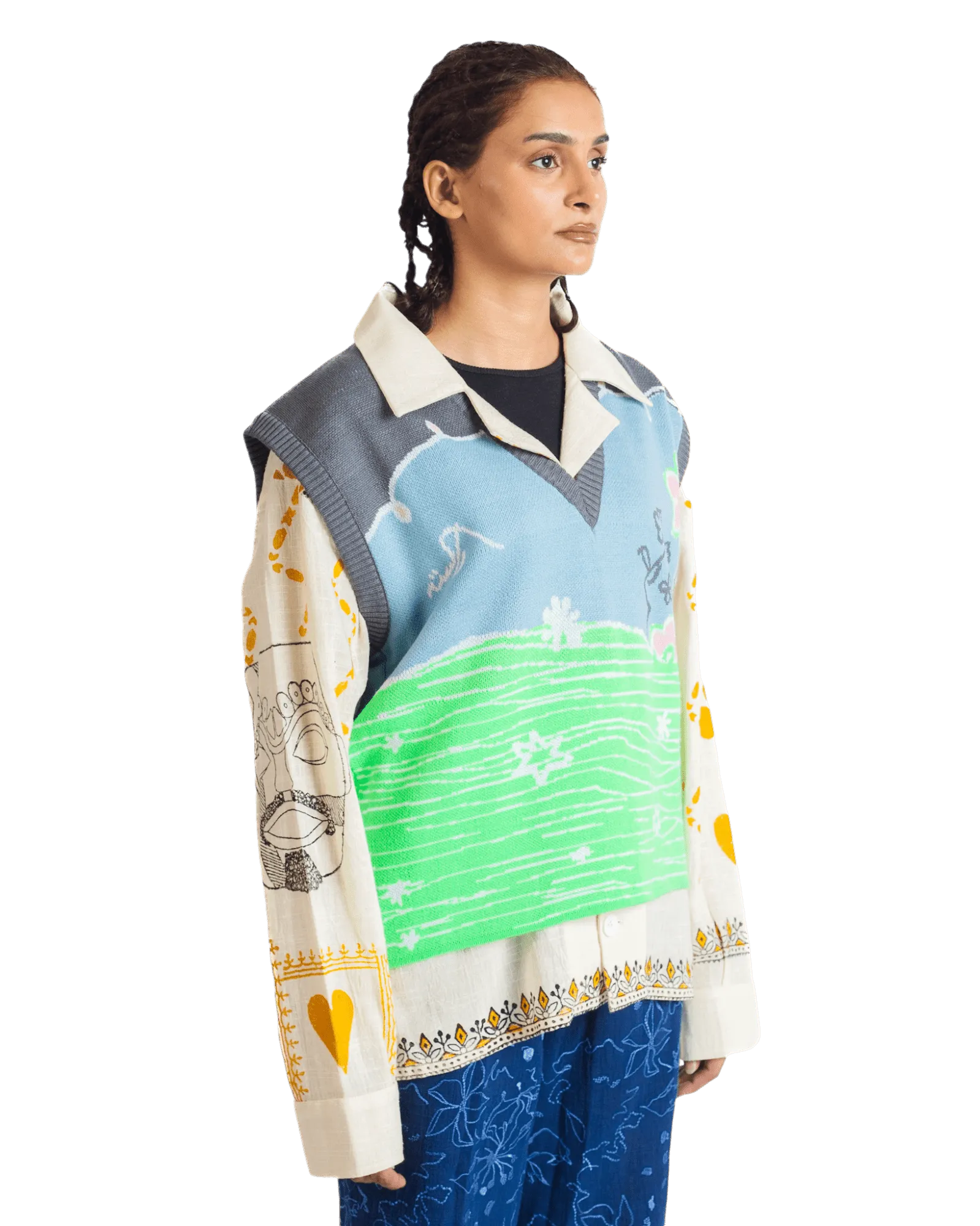 "FAIRY MEADOWS" KNIT VEST