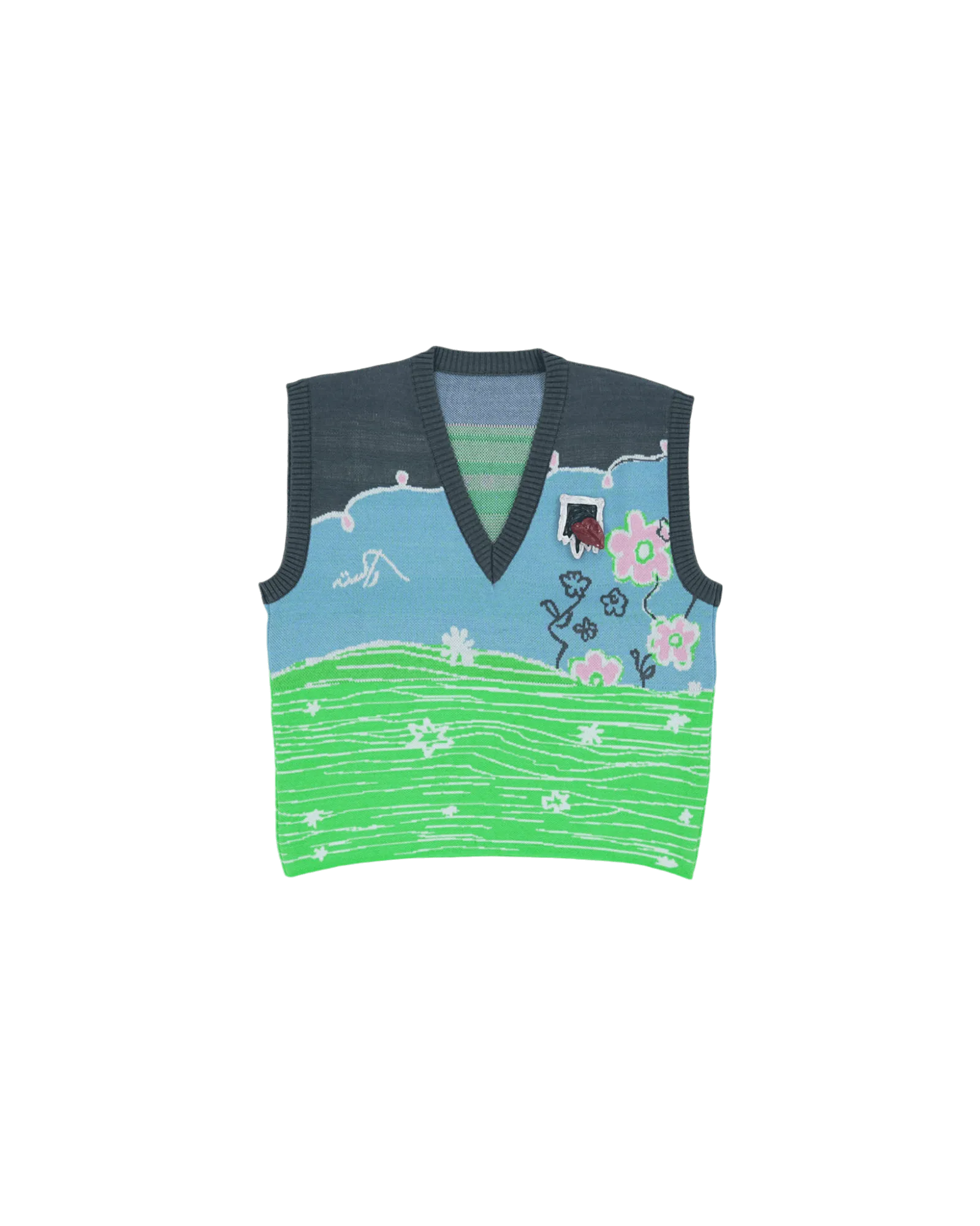 "FAIRY MEADOWS" KNIT VEST