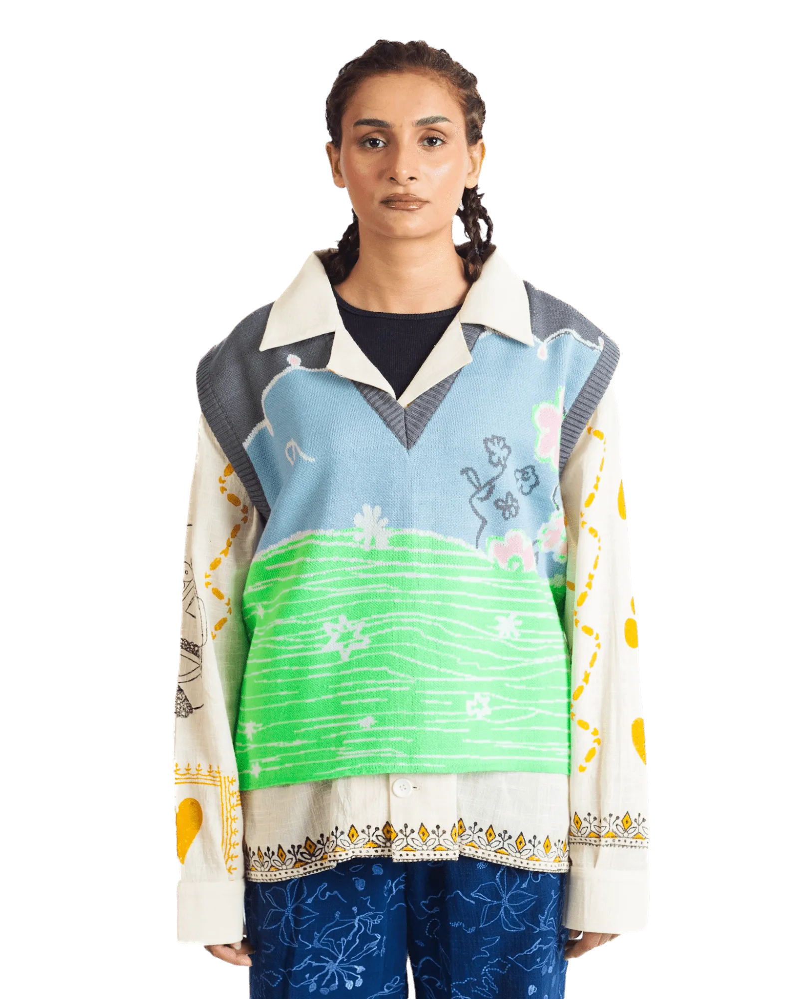 "FAIRY MEADOWS" KNIT VEST