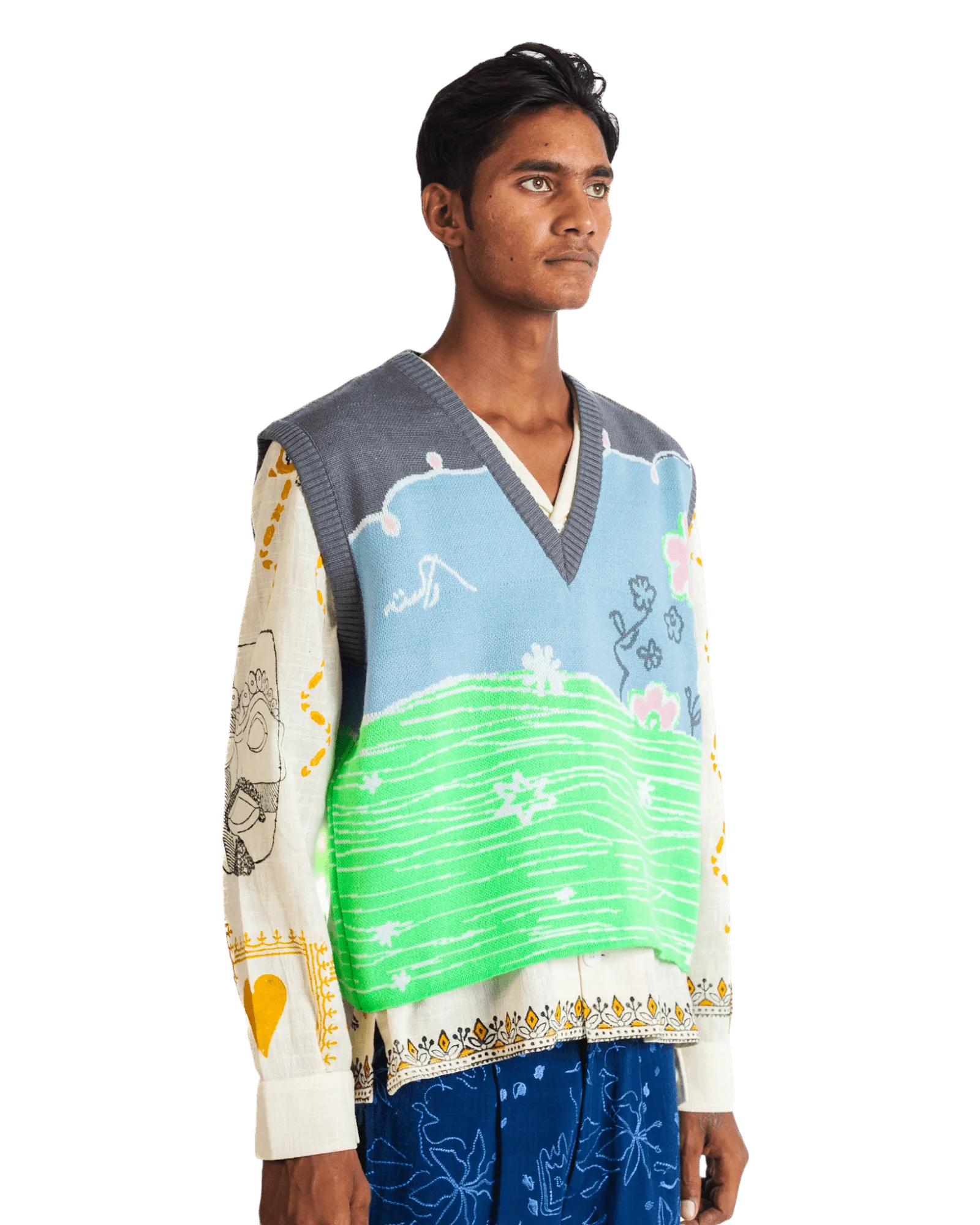 "FAIRY MEADOWS" KNIT VEST