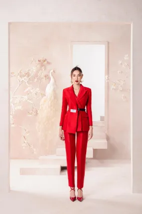 Scarlet Front Scarf Blazer