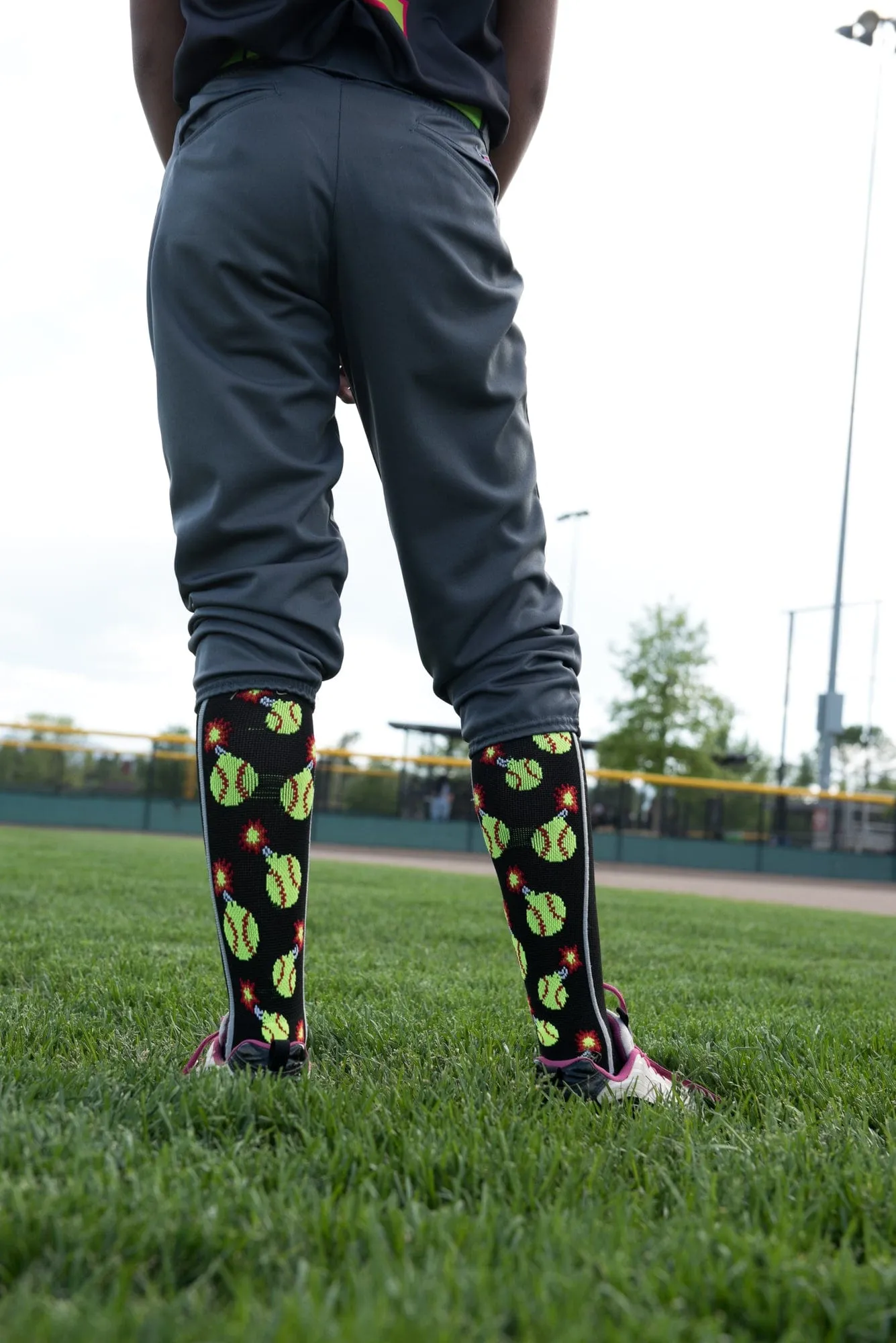 Softball Bomber Over the Calf Socks (multiple colors)