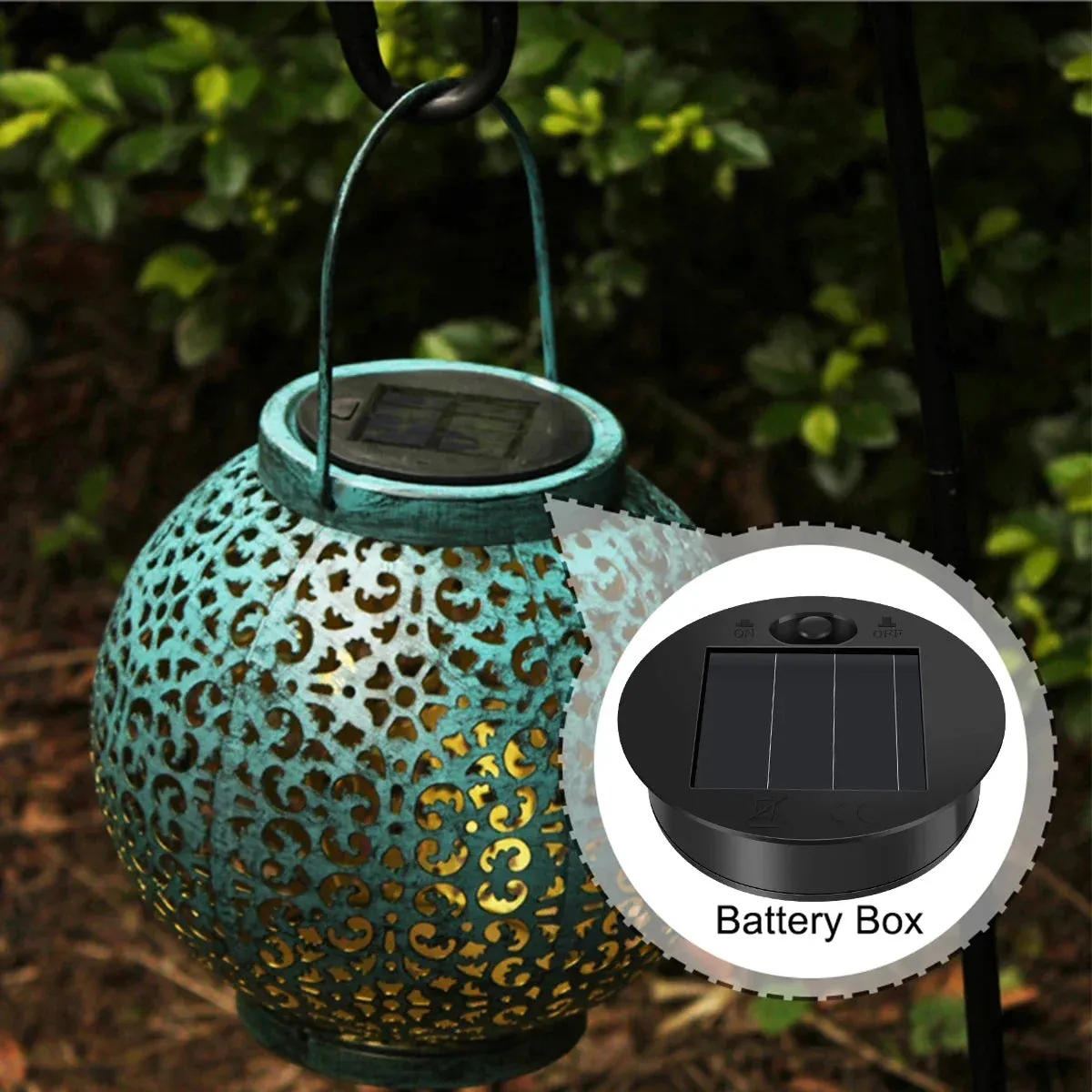 Solar Lantern Replacement Top with 30 LED String Light