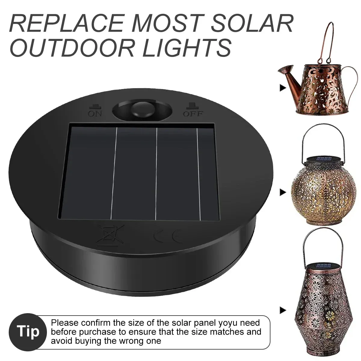 Solar Lantern Replacement Top with 30 LED String Light