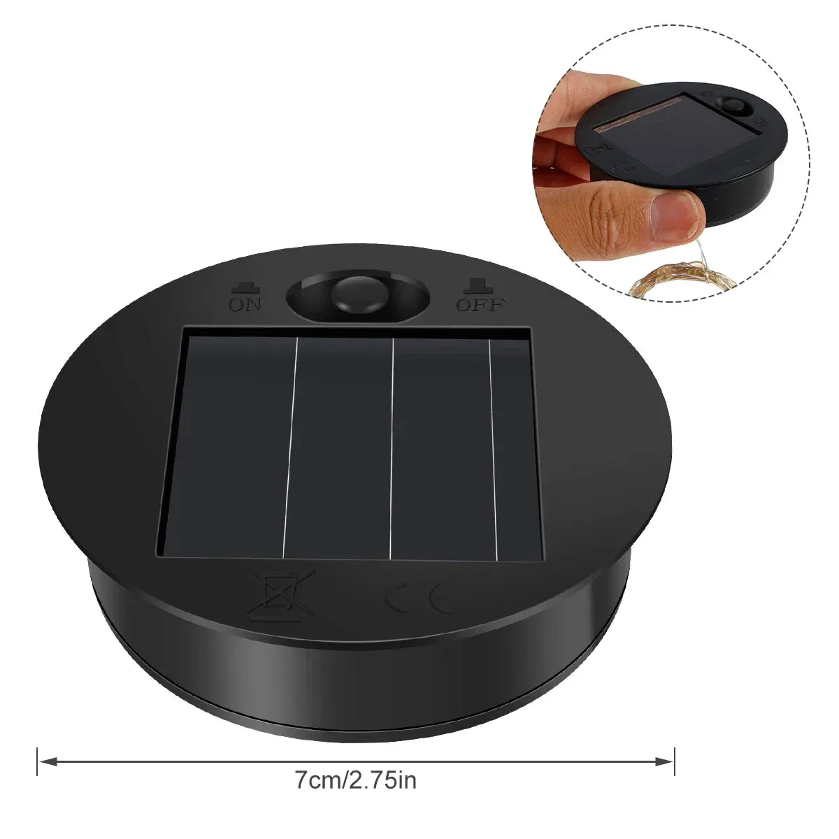 Solar Lantern Replacement Top with 30 LED String Light