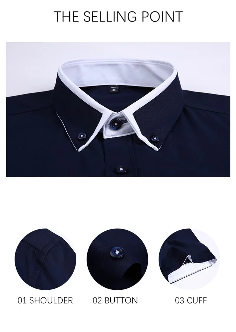Summer Shirt Men's Short Sleeves Button Up Shirt Turn-down Collar Casual Clothing