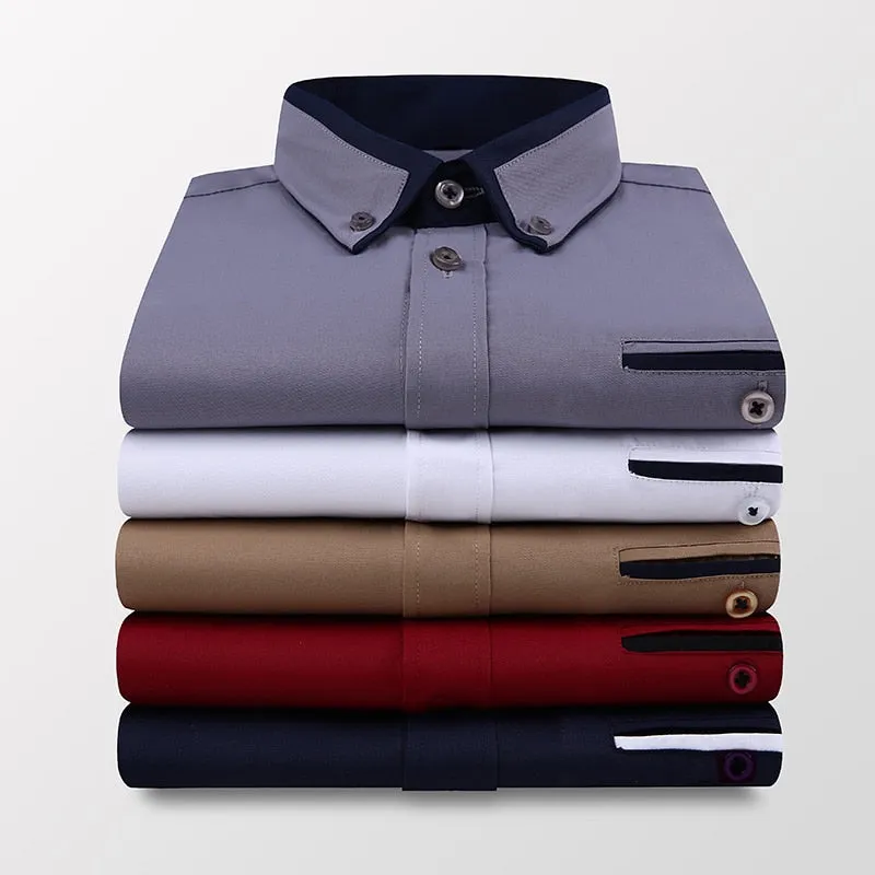 Summer Shirt Men's Short Sleeves Button Up Shirt Turn-down Collar Casual Clothing