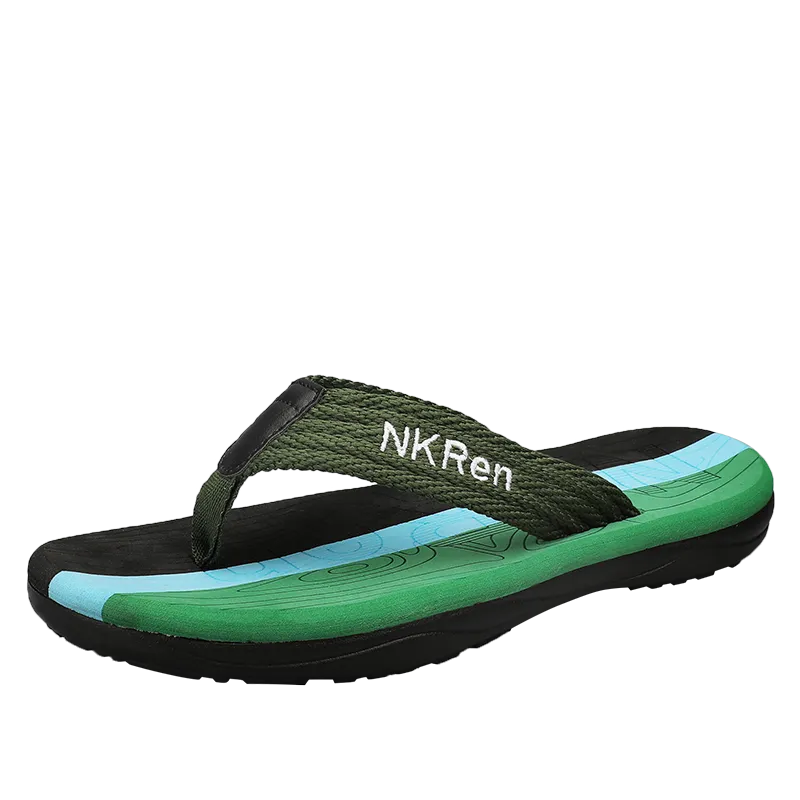 Summer webbed flip-flops large size men's slippers