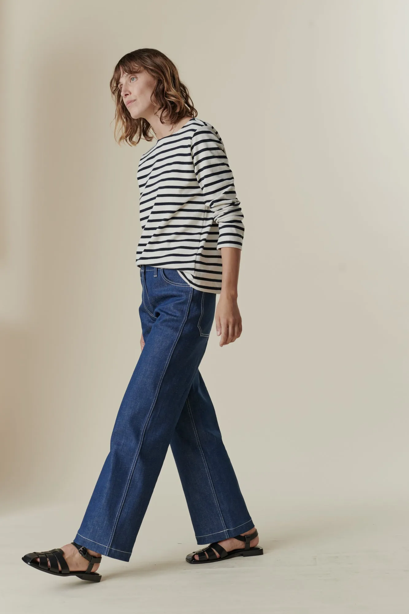 Women's Breton Ecru/Navy