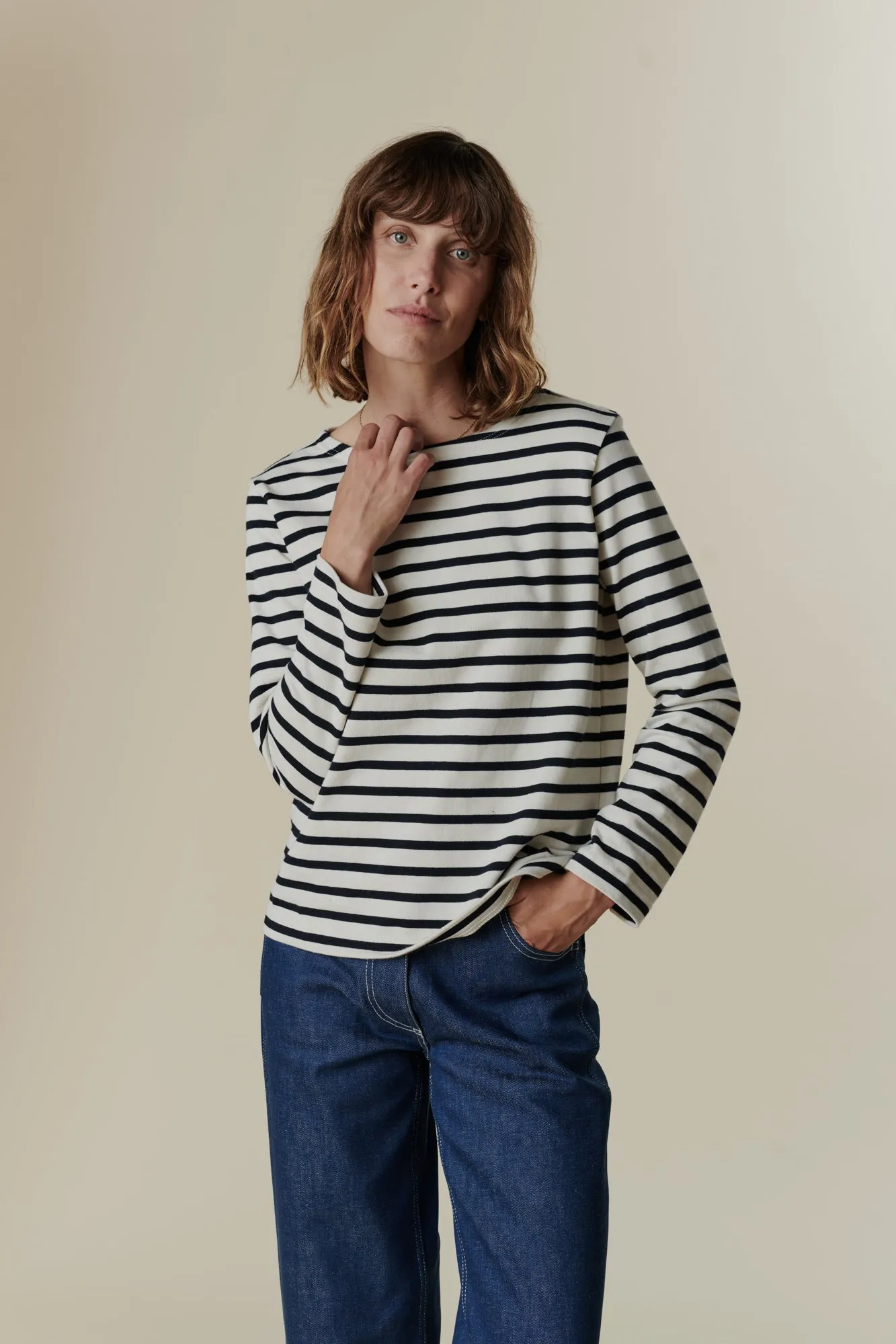 Women's Breton Ecru/Navy