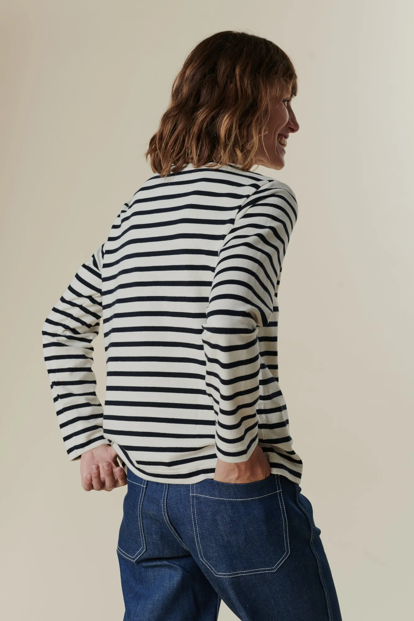Women's Breton Ecru/Navy