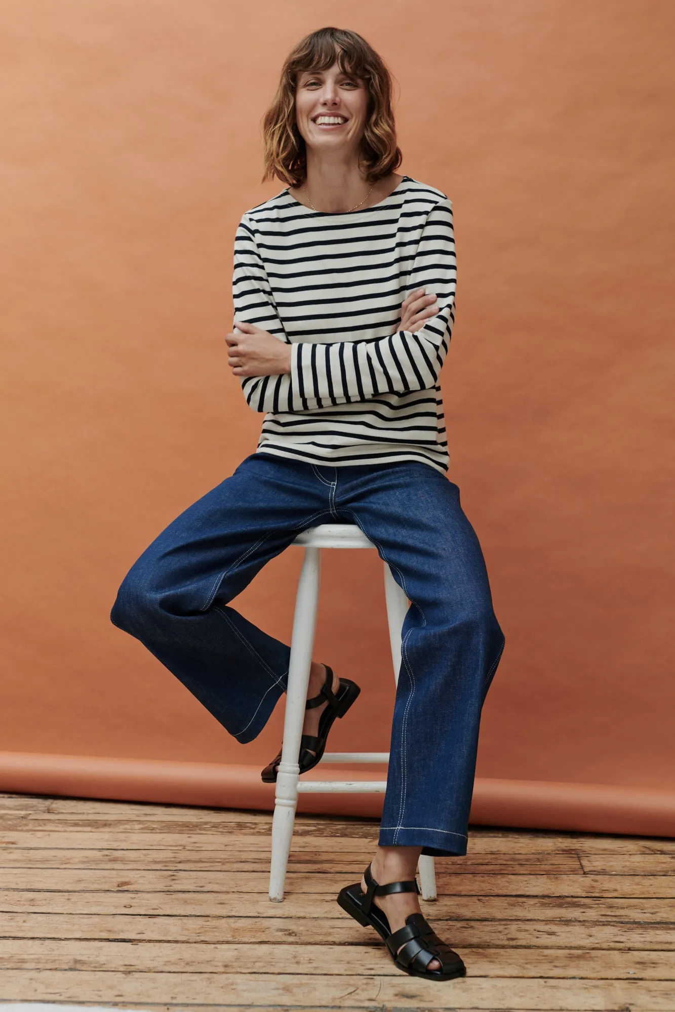 Women's Breton Ecru/Navy