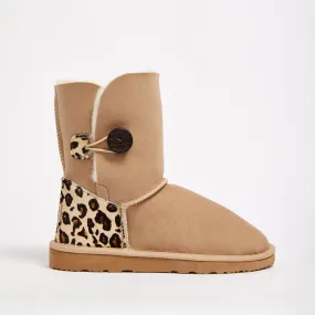 Women's Burleigh Button Mid Baby Leopard